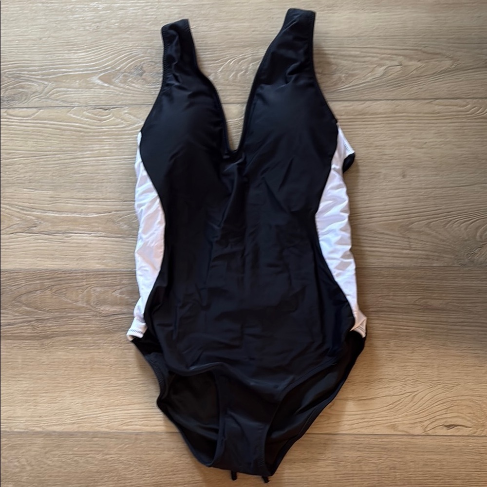 Black and White One-Piece Swimsuit
